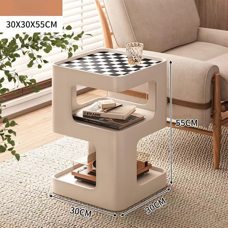 Elutoa diivani külglaud, rauast väike kohvilaud, külgkapp, moodne lihtne nurgakapp, loominguline internet, populaarne nurgalauavalgusti, luksuslik öökapp