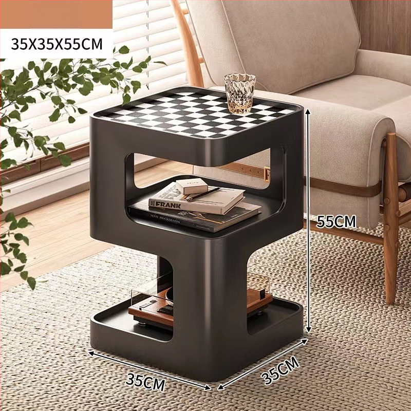 Elutoa diivani külglaud, rauast väike kohvilaud, külgkapp, moodne lihtne nurgakapp, loominguline internet, populaarne nurgalauavalgusti, luksuslik öökapp