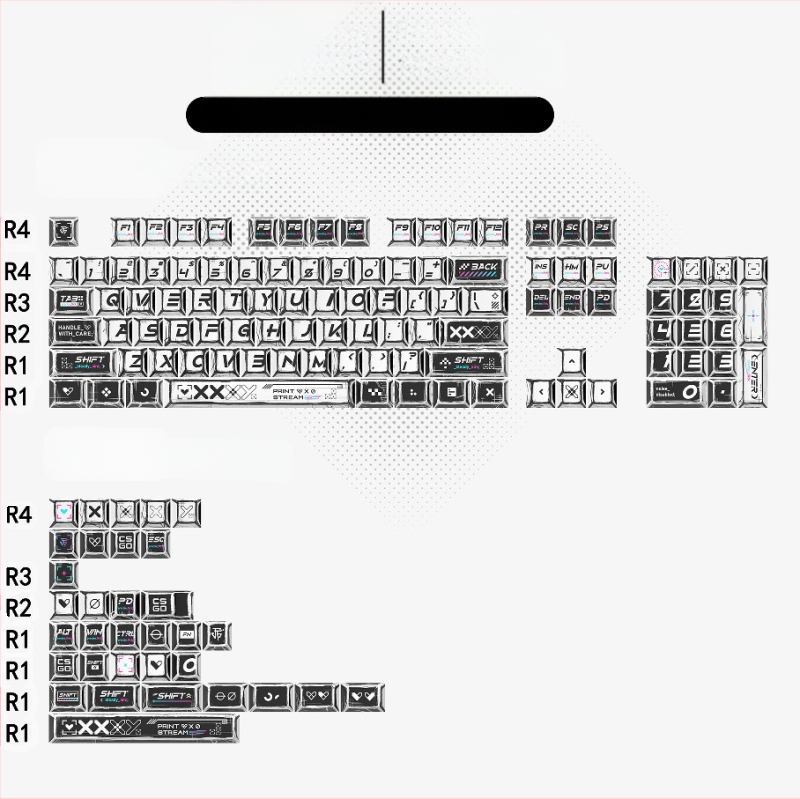 Gundam Comic Hundred Mixed Lamp Key Cap Original High 136 Key Full Set Classic Simple Mehaaniline klaviatuuri klahvikork Key Meow