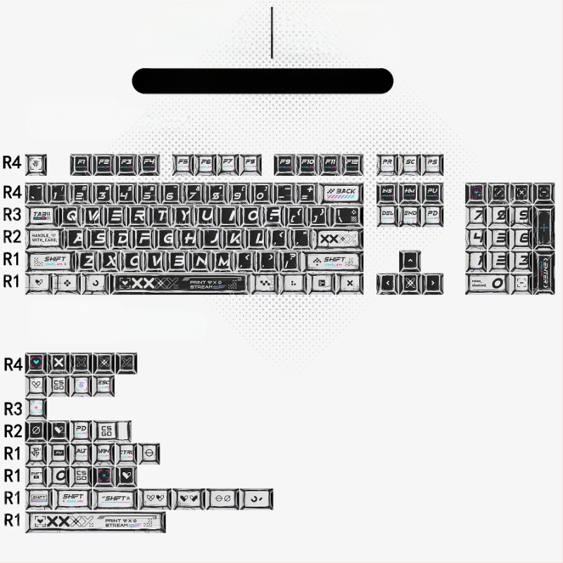 Gundam Comic Hundred Mixed Lamp Key Cap Original High 136 Key Full Set Classic Simple Mehaaniline klaviatuuri klahvikork Key Meow