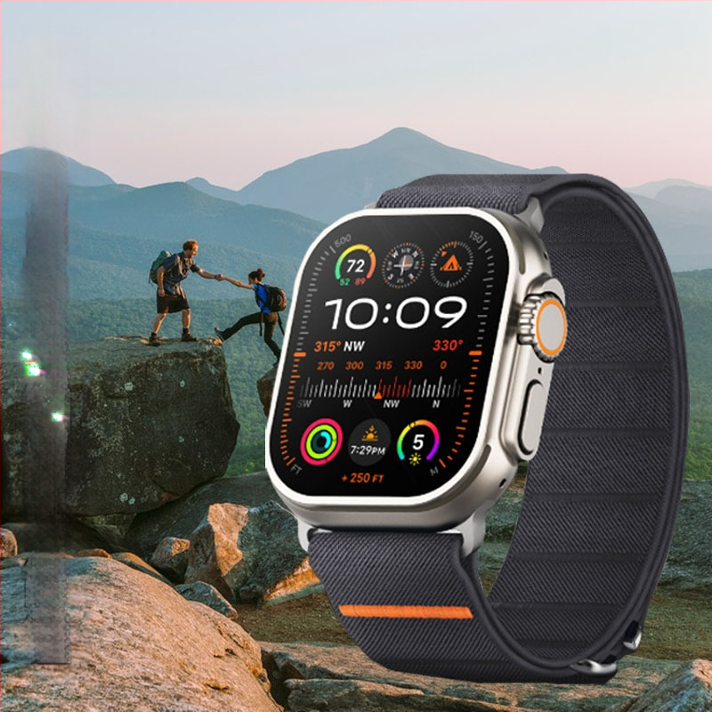 Apple watch10 Apple Watch veniv nailonrihm Ultra roostevabast terasest pandlaga rihm ristmikul kasutamiseks