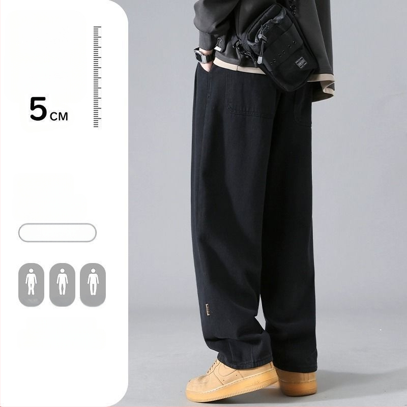 Američki stil kargo hlača za muškarce, nove široke ravne hlače za proljeće, jesen i ljeto, široke nogavice, proljetne ležerne hlače