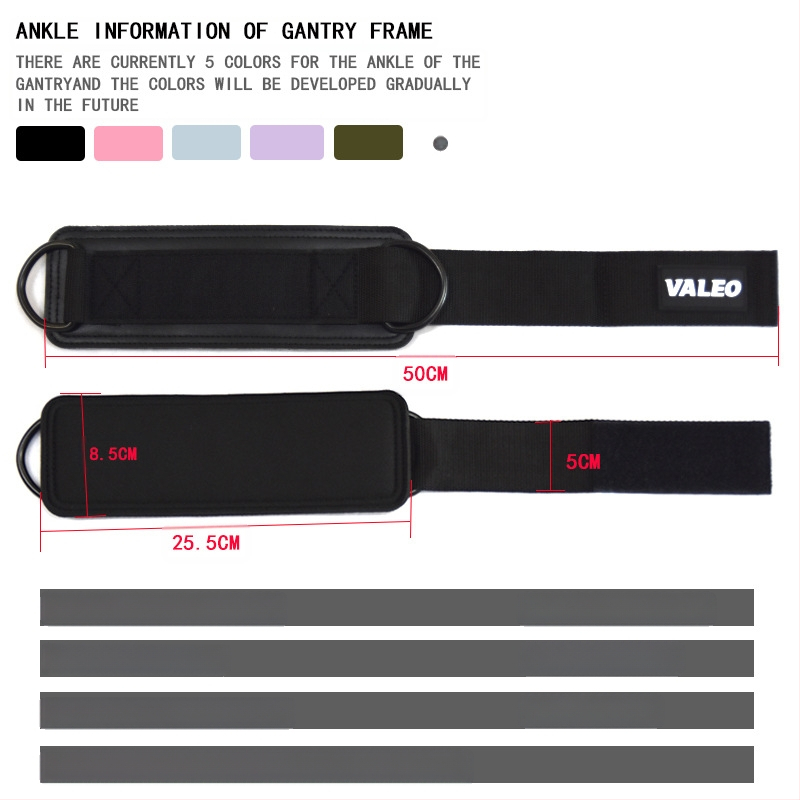 VALEO Gantry čiurnos sagties fitneso jėgos lavinimo priemonė su klubų, kojų odiniais dirželiais