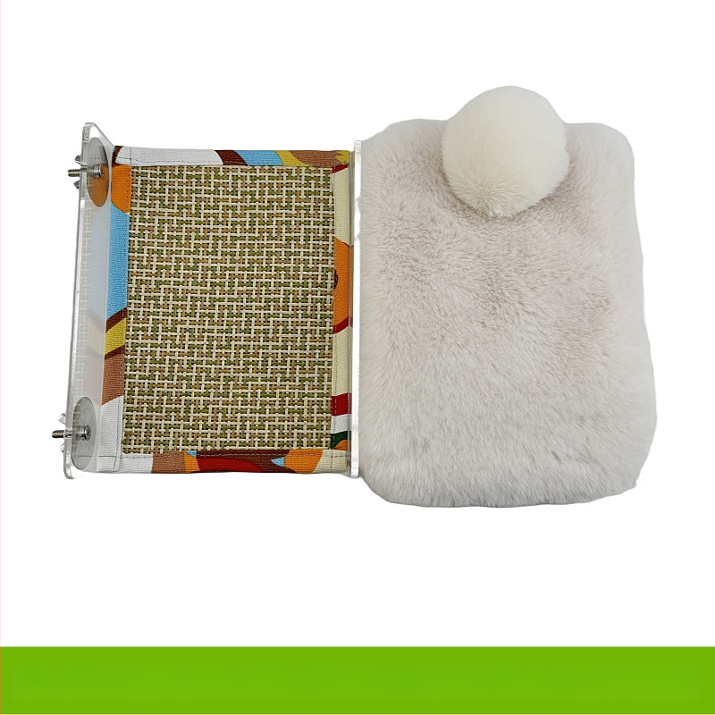 Papūgos lova, miego lizdas, kojų šildytuvo platforma, šiltas hamakas, medvilninis kilimėlis, žieminė sofa, čiužinys, juodas, Phoenix, bijūnas, paukščių narvelio reikmenys