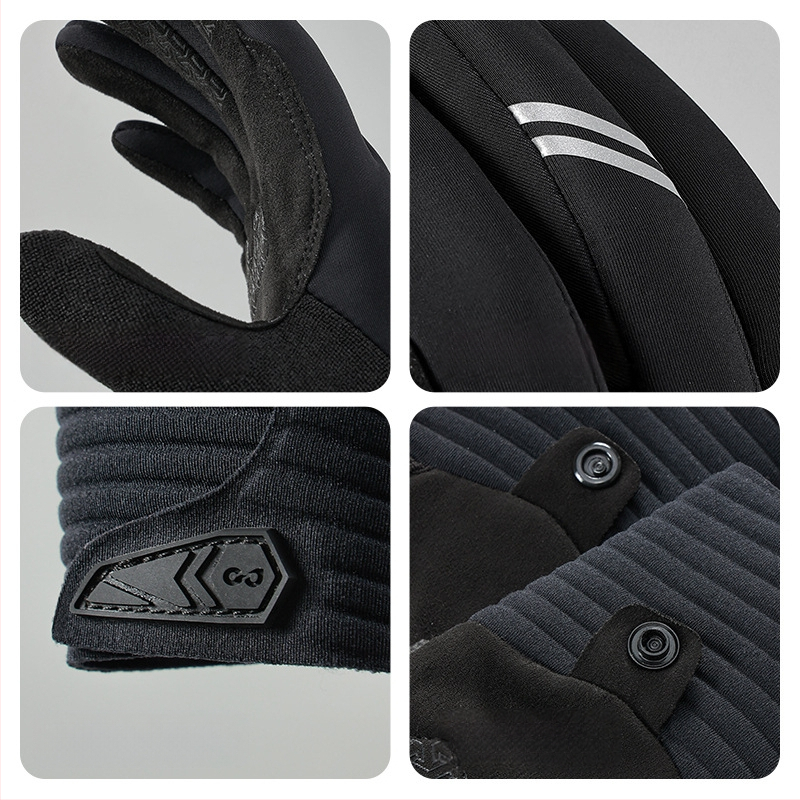 Sügisesed ja talvised õues kasutatavad jalgrattasõidukindad meeste ja naiste jalgrattasõiduks, tuulekindlad, fliisvoodriga, soojad, libisemiskindlad, külmakindlad spordirattasõidukindad