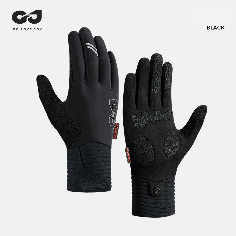 Sügisesed ja talvised õues kasutatavad jalgrattasõidukindad meeste ja naiste jalgrattasõiduks, tuulekindlad, fliisvoodriga, soojad, libisemiskindlad, külmakindlad spordirattasõidukindad