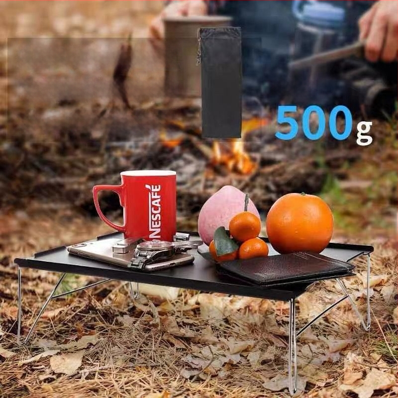 Kokkupandav väike alumiiniumlaud Kokkupandav laud Telkimiseks mõeldud välistingimustes söögilaud Mini piknikutelk Kaasaskantav alumiiniumsulamist taktikaline