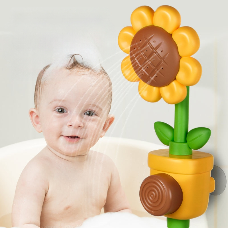 Bērnu saulespuķu dušas ūdens rotaļu vanna vannas istabas peldēšanās rotaļlietas zēniem un meitenēm