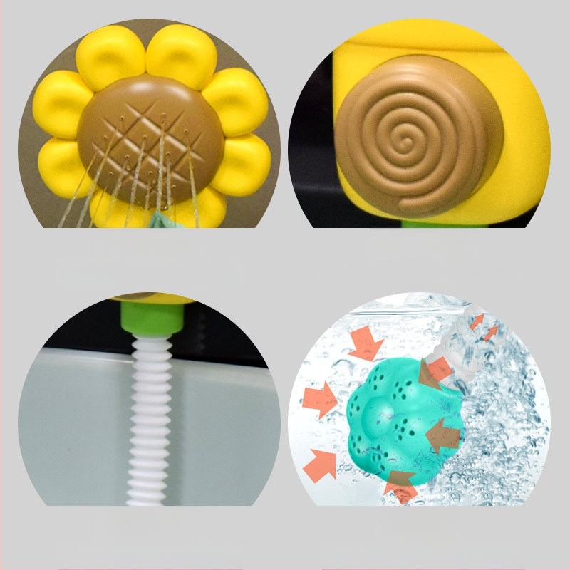 Bērnu saulespuķu dušas ūdens rotaļu vanna vannas istabas peldēšanās rotaļlietas zēniem un meitenēm