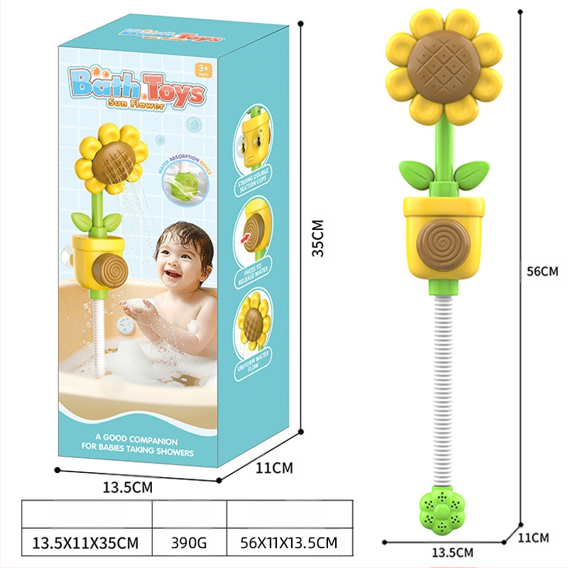 Bērnu saulespuķu dušas ūdens rotaļu vanna vannas istabas peldēšanās rotaļlietas zēniem un meitenēm