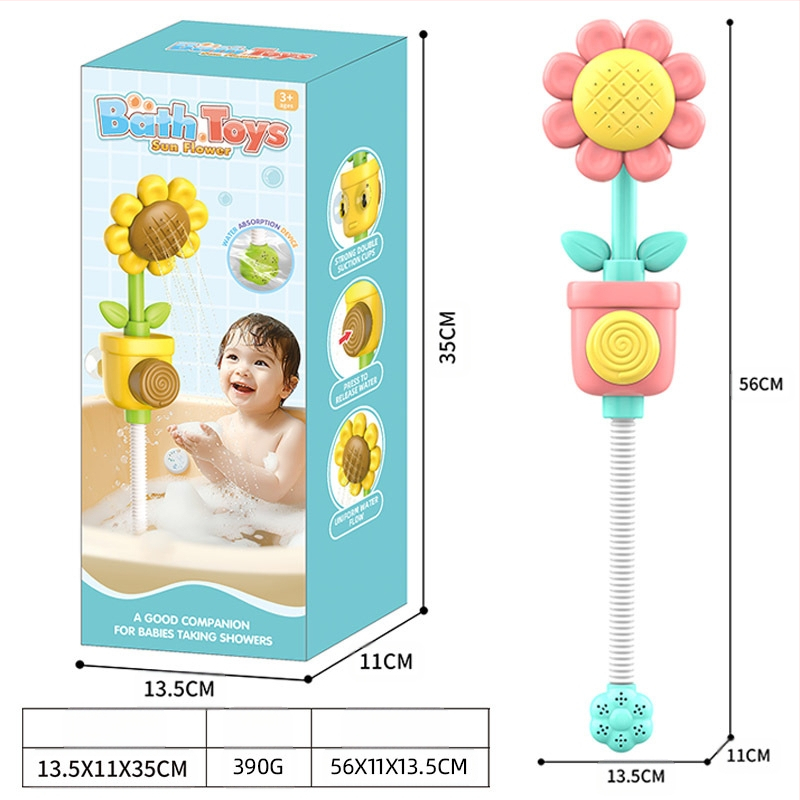 Bērnu saulespuķu dušas ūdens rotaļu vanna vannas istabas peldēšanās rotaļlietas zēniem un meitenēm