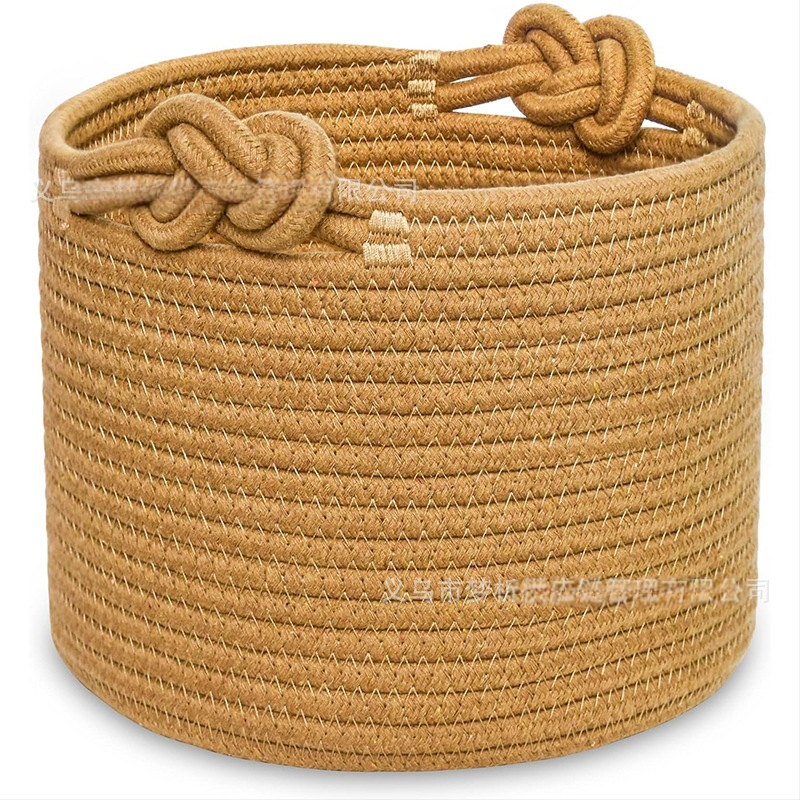 Piiriülene ja kuum lemmikloom isetehtud ingliskeelsete nimedega hoiukorv puuvillast nöörist laste mänguasjade raamatute ajakirjade hoiukorv