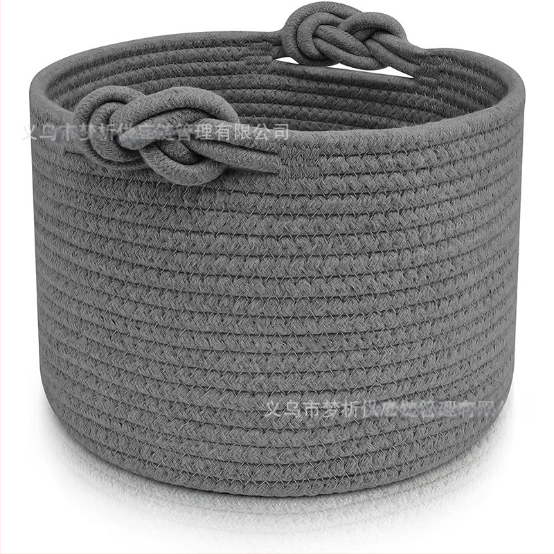 Piiriülene ja kuum lemmikloom isetehtud ingliskeelsete nimedega hoiukorv puuvillast nöörist laste mänguasjade raamatute ajakirjade hoiukorv