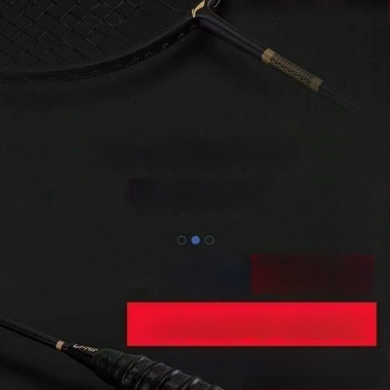 Badmintono raketė iš kompozitinės anglies pluošto, itin lengva, 4 colių, vienguba ir dviguba, patvari, dviguba treniruočių raketė, maža, juoda, suaugusiems, puolimo tipo