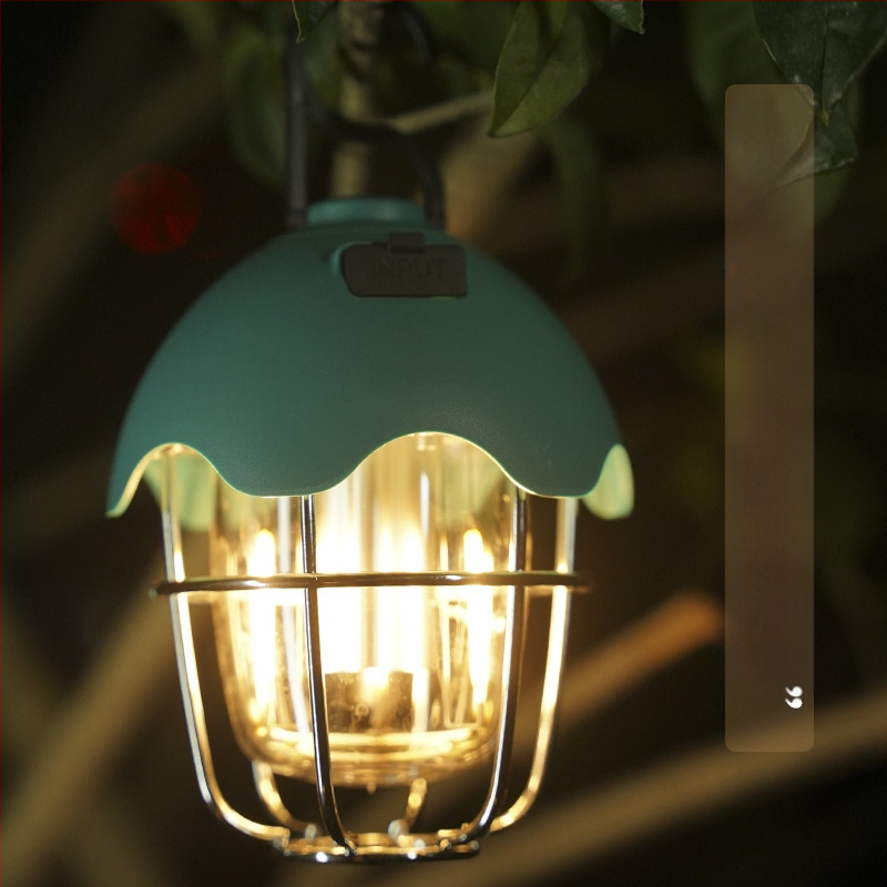 Трансгранична външна къмпинг светлина LED ретро фенер преносима светлина за палатка преносима USB акумулаторна къмпинг светлина директни продажби