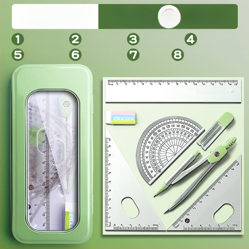 Sirkli ja joonlaua komplekt algkooliõpilastele, põhikooliõpilastele, kolmnurkjoonlaud, kuuenda klassi õpilaste kirjatarbed, joonlaua ja kolmnurga komplekt