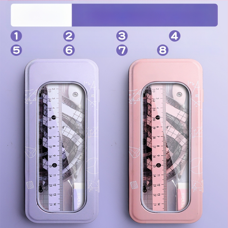 Sirkli ja joonlaua komplekt algkooliõpilastele, põhikooliõpilastele, kolmnurkjoonlaud, kuuenda klassi õpilaste kirjatarbed, joonlaua ja kolmnurga komplekt