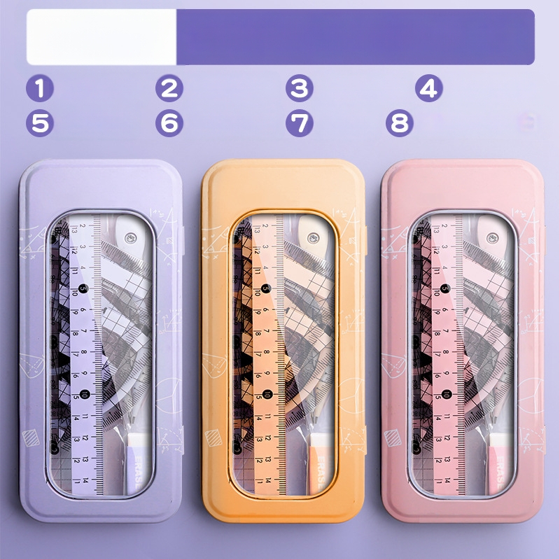 Sirkli ja joonlaua komplekt algkooliõpilastele, põhikooliõpilastele, kolmnurkjoonlaud, kuuenda klassi õpilaste kirjatarbed, joonlaua ja kolmnurga komplekt