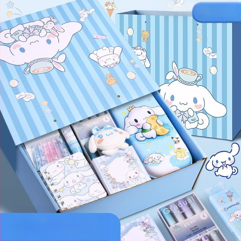 Suurkõrvaga koera kirjatarvete komplekt kinkekarbis tüdrukule sünnipäevakingitus algkoolile lastele koolitarbed pidulik kinkekomplekt Kuromi