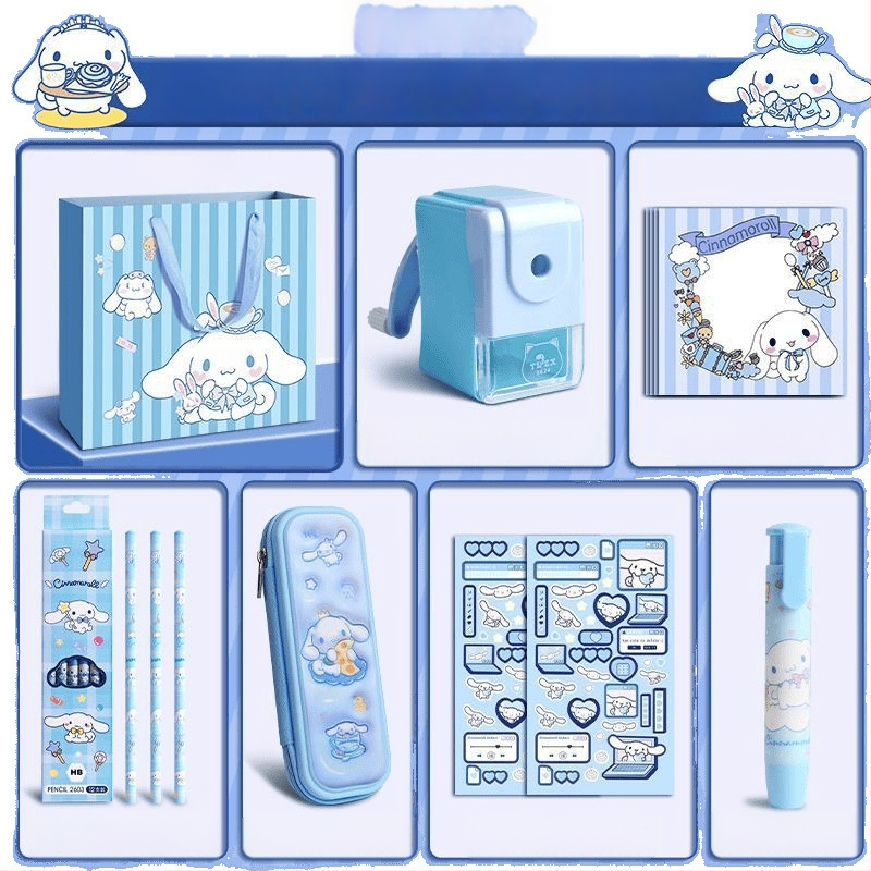 Suurkõrvaga koera kirjatarvete komplekt kinkekarbis tüdrukule sünnipäevakingitus algkoolile lastele koolitarbed pidulik kinkekomplekt Kuromi