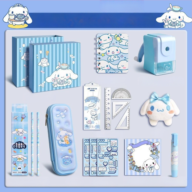 Suurkõrvaga koera kirjatarvete komplekt kinkekarbis tüdrukule sünnipäevakingitus algkoolile lastele koolitarbed pidulik kinkekomplekt Kuromi