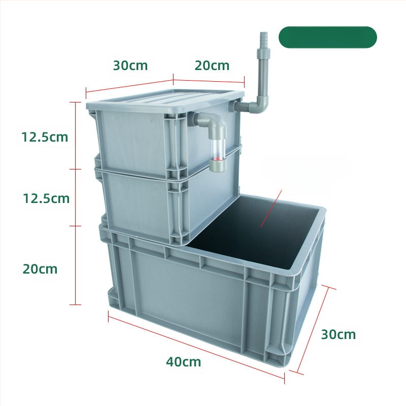Apyvartos dėžės dugno filtras „pasidaryk pats“ žuvų bako dugno filtro dėžė, sausas ir šlapias atskyrimas, lašelinis filtras, sifono dugno filtras, kombinuotas žuvų audinys