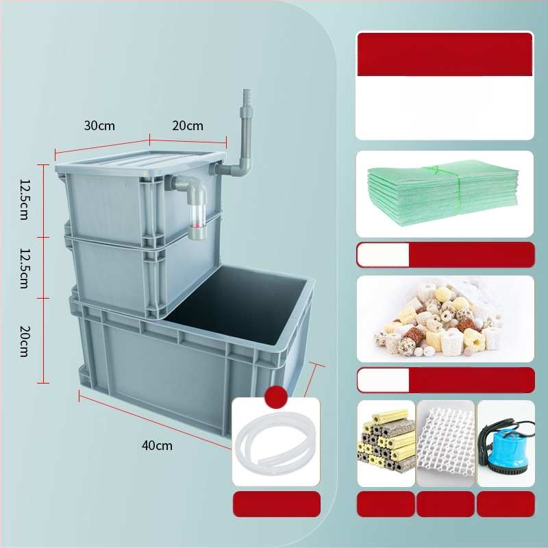 Apyvartos dėžės dugno filtras „pasidaryk pats“ žuvų bako dugno filtro dėžė, sausas ir šlapias atskyrimas, lašelinis filtras, sifono dugno filtras, kombinuotas žuvų audinys
