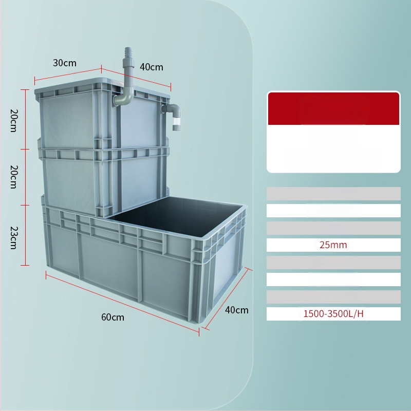 Apyvartos dėžės dugno filtras „pasidaryk pats“ žuvų bako dugno filtro dėžė, sausas ir šlapias atskyrimas, lašelinis filtras, sifono dugno filtras, kombinuotas žuvų audinys