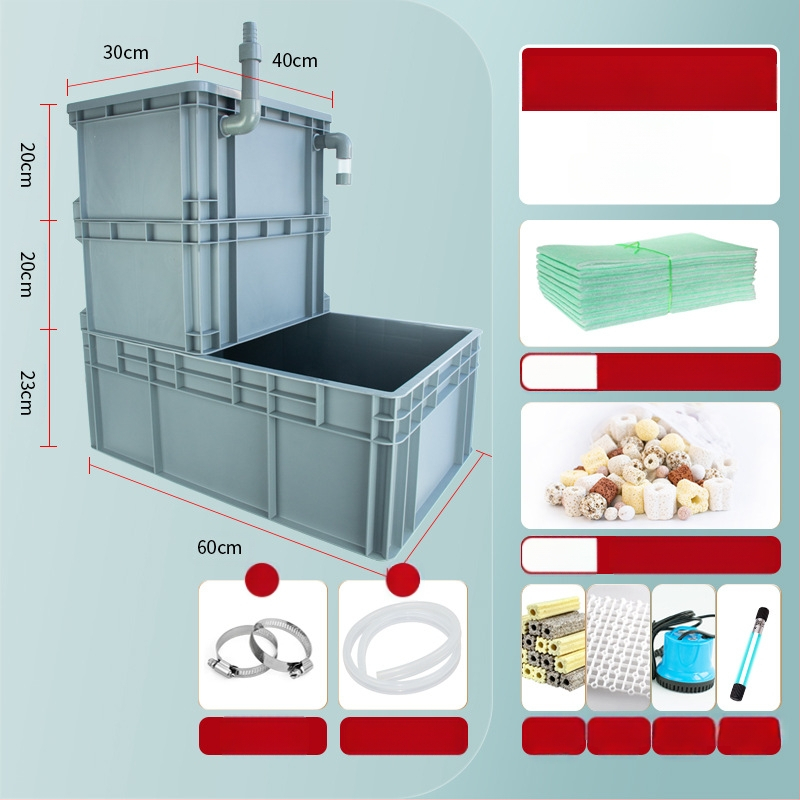 Apyvartos dėžės dugno filtras „pasidaryk pats“ žuvų bako dugno filtro dėžė, sausas ir šlapias atskyrimas, lašelinis filtras, sifono dugno filtras, kombinuotas žuvų audinys