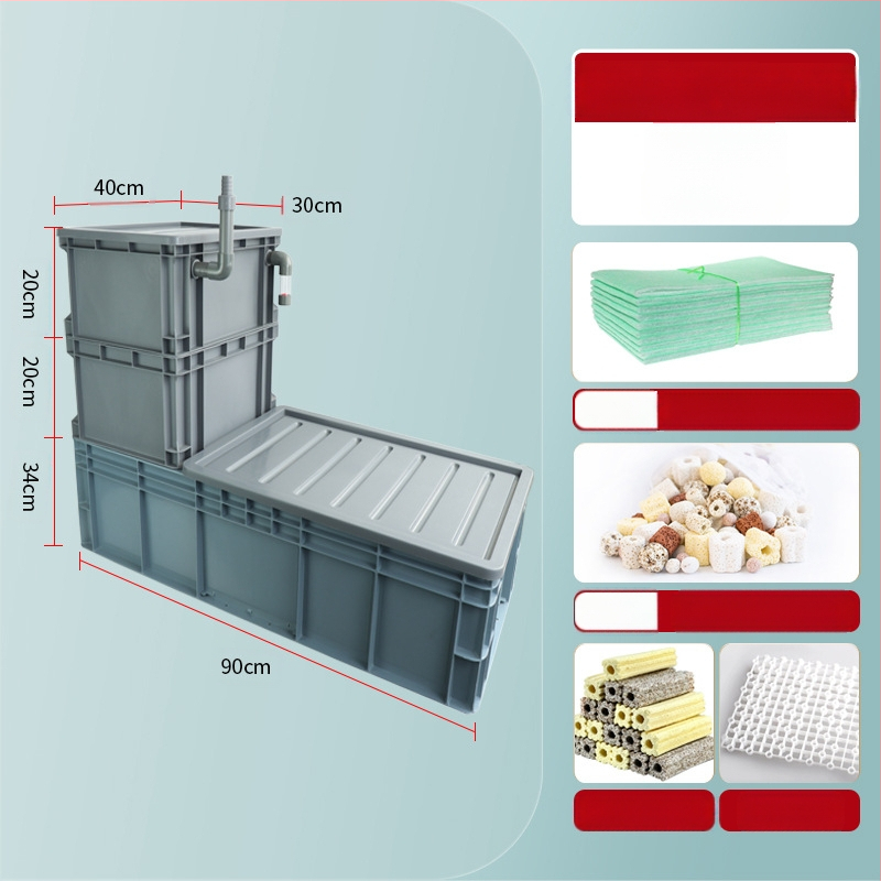 Apyvartos dėžės dugno filtras „pasidaryk pats“ žuvų bako dugno filtro dėžė, sausas ir šlapias atskyrimas, lašelinis filtras, sifono dugno filtras, kombinuotas žuvų audinys