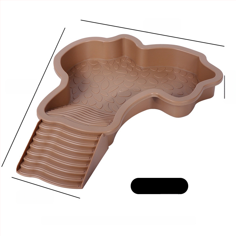 Poolveekilpkonnade vannibassein, kollase koorega kilpkonnad, kilpkonnade toitmisbassein, peesitamisplatvorm, kaheotstarbeline maismaa- ja veekilpkonnabassein, kukkumisvastane kilpkonnade vannikast