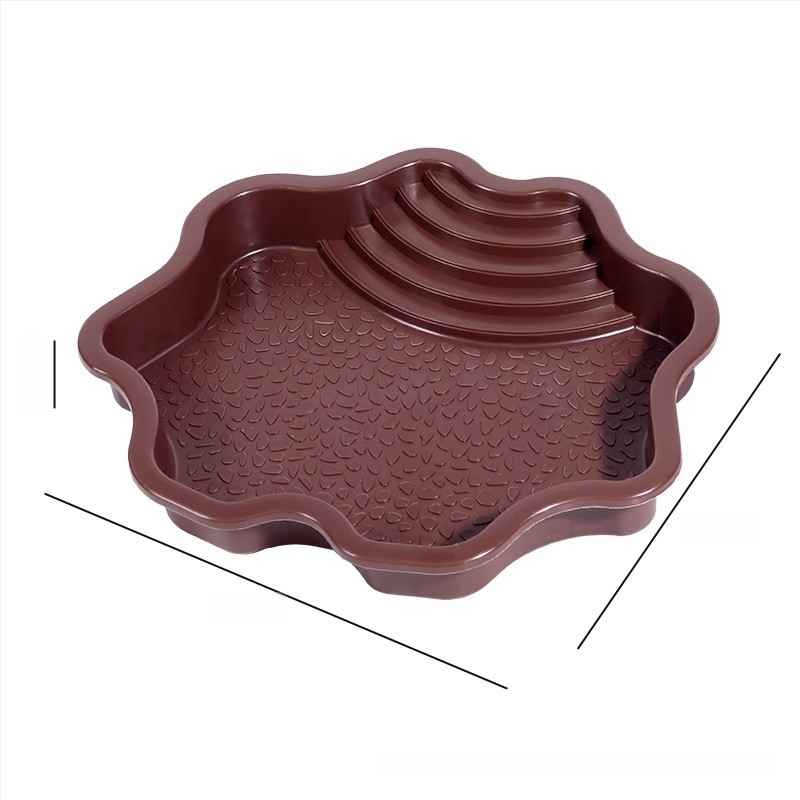 Poolveekilpkonnade vannibassein, kollase koorega kilpkonnad, kilpkonnade toitmisbassein, peesitamisplatvorm, kaheotstarbeline maismaa- ja veekilpkonnabassein, kukkumisvastane kilpkonnade vannikast