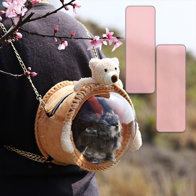 Чанта за носене за малки домашни любимци, хамстери, катерици, без вентилатор, таралеж, чанта за излизане, захарен планер, морско свинче, чинчила, заек, папагал, раница