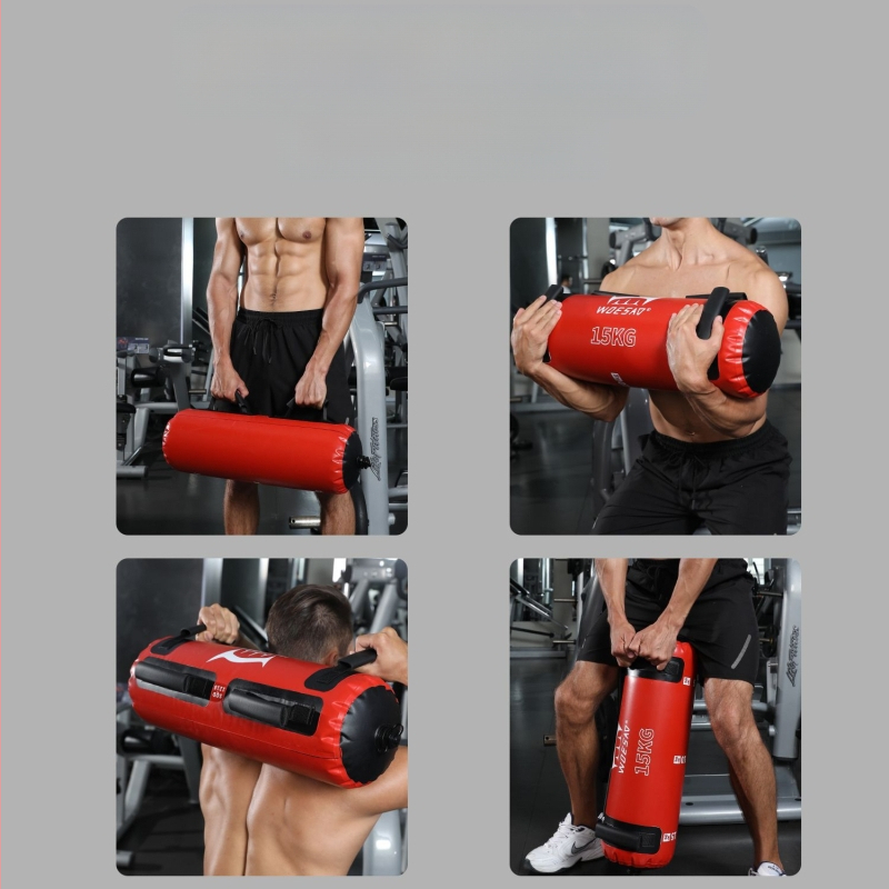 Nešiojamas fitneso sunkumų kilnojimo energijos maišas, smėlio maišas, fizinis pasirengimas, išsamūs pratimai, pritūpimai, svorį laikanti nešiojama daugiafunkcinė įranga