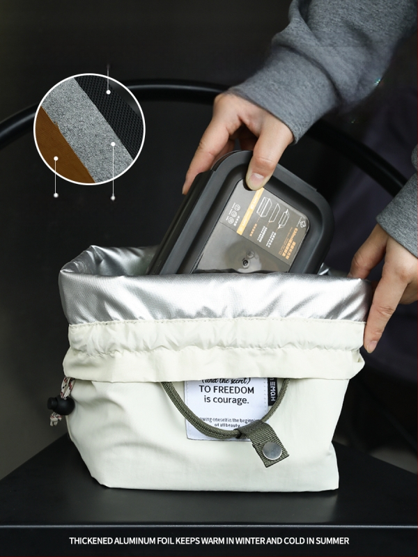 Nešiojama raišteliu sutraukiama pietų dėžutės rankinė, vyriška darbo pietų krepšys, pietų dėžutės krepšys, didelės talpos izoliuotas pietų krepšys