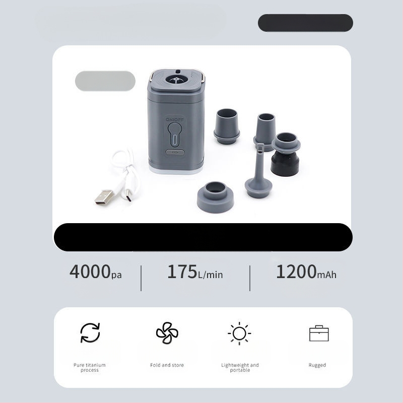 Многофункционално захранване за съхранение на енергия на открито къмпинг въздушно легло плувен басейн плувен пръстен преносима електрическа въздушна помпа може да изпомпва въздух електрическа помпа