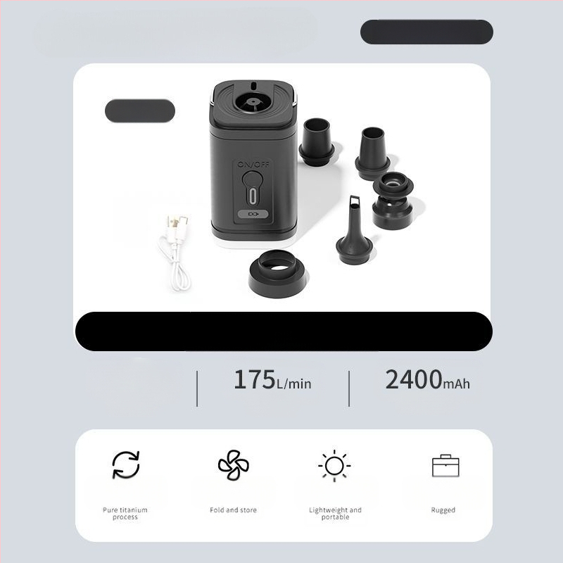 Многофункционално захранване за съхранение на енергия на открито къмпинг въздушно легло плувен басейн плувен пръстен преносима електрическа въздушна помпа може да изпомпва въздух електрическа помпа