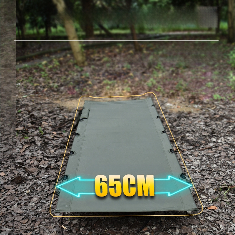 Lauko sulankstoma lova stovyklavimui, snauduliams biure, kompanioninė lova, Oksfordo audinio aliuminio lydinio karinė lovelė, lengva ir nešiojama