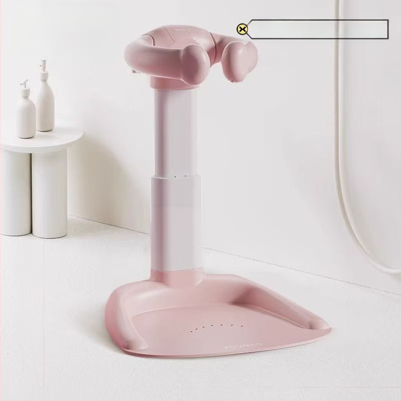 Imiku vertikaalne dušš, beebi seisva vanni artefaktiga kukkumis- ja libisemisvastane väikelapse tagumikupesuduši tugiraam