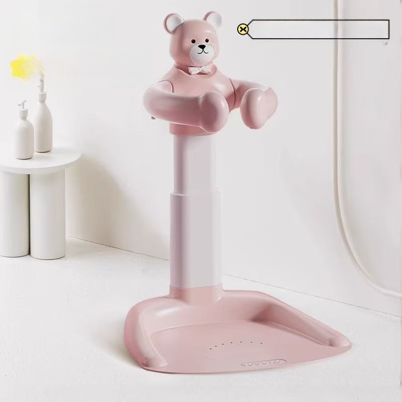 Imiku vertikaalne dušš, beebi seisva vanni artefaktiga kukkumis- ja libisemisvastane väikelapse tagumikupesuduši tugiraam