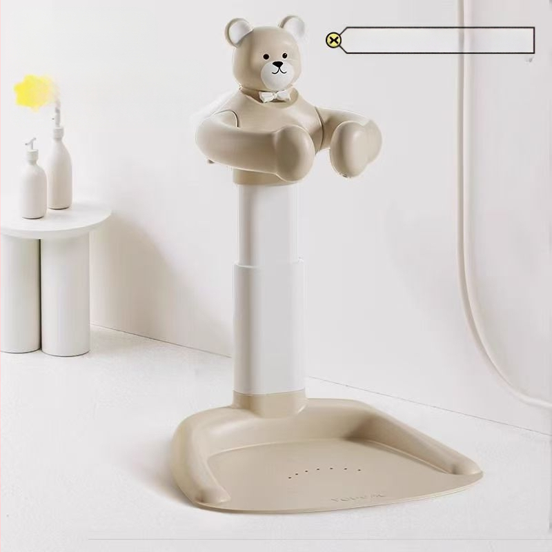 Imiku vertikaalne dušš, beebi seisva vanni artefaktiga kukkumis- ja libisemisvastane väikelapse tagumikupesuduši tugiraam