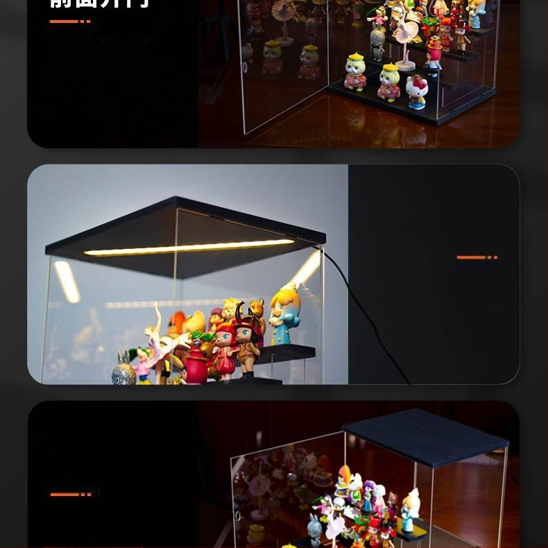 Stalak za slijepe kutije Bubble Mate akrilna kutija za izlaganje Svjetlo Ručno izrađena kutija Prozirna Moderna kutija za izlaganje Igra