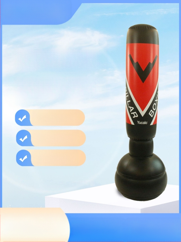 Tehase otsetarne 1,95 m kõrgune PVC-paks täispuhutav trummelpoksikolonn täiskasvanutele mõeldud fitness-ventilatsioonivõitlusmänguasi