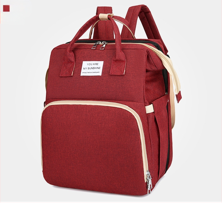 Сгъваема раница за бебешко легло за външно ползване, чанта за майка и бебе, преносима изолирана чанта за съхранение на мляко