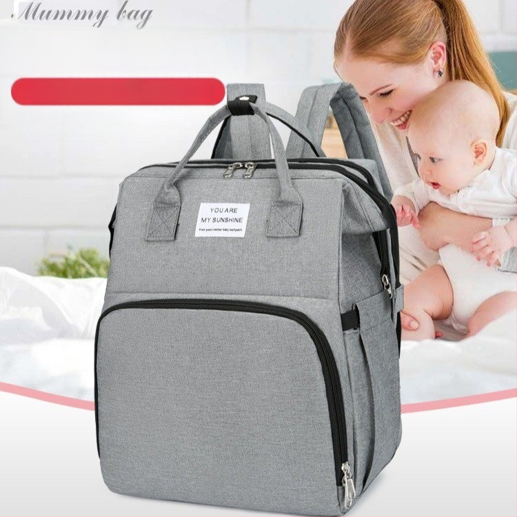 Сгъваема раница за бебешко легло за външно ползване, чанта за майка и бебе, преносима изолирана чанта за съхранение на мляко