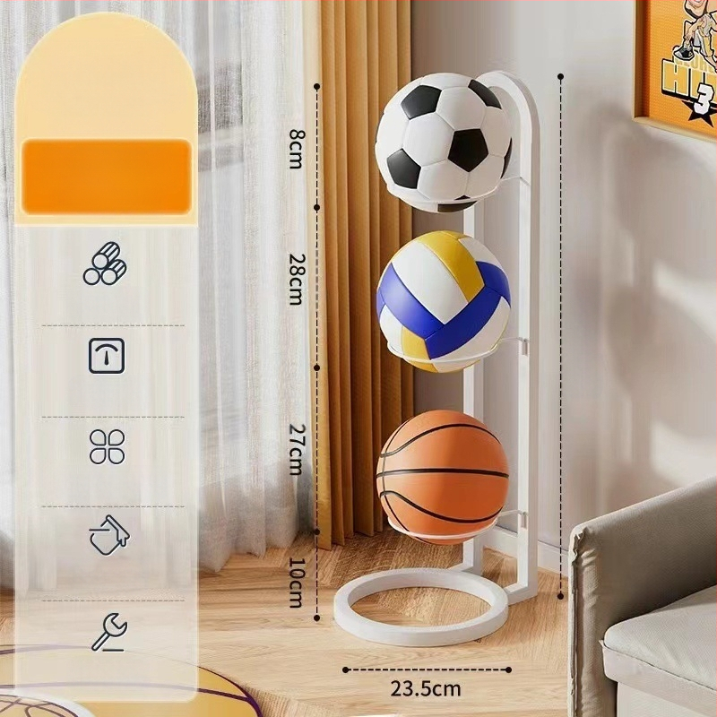 Krepšinio stovas, paprastas vidaus futbolo, tinklinio, kamuolių padėjimo stovas, vaikų kamuolių stovas be smūgių