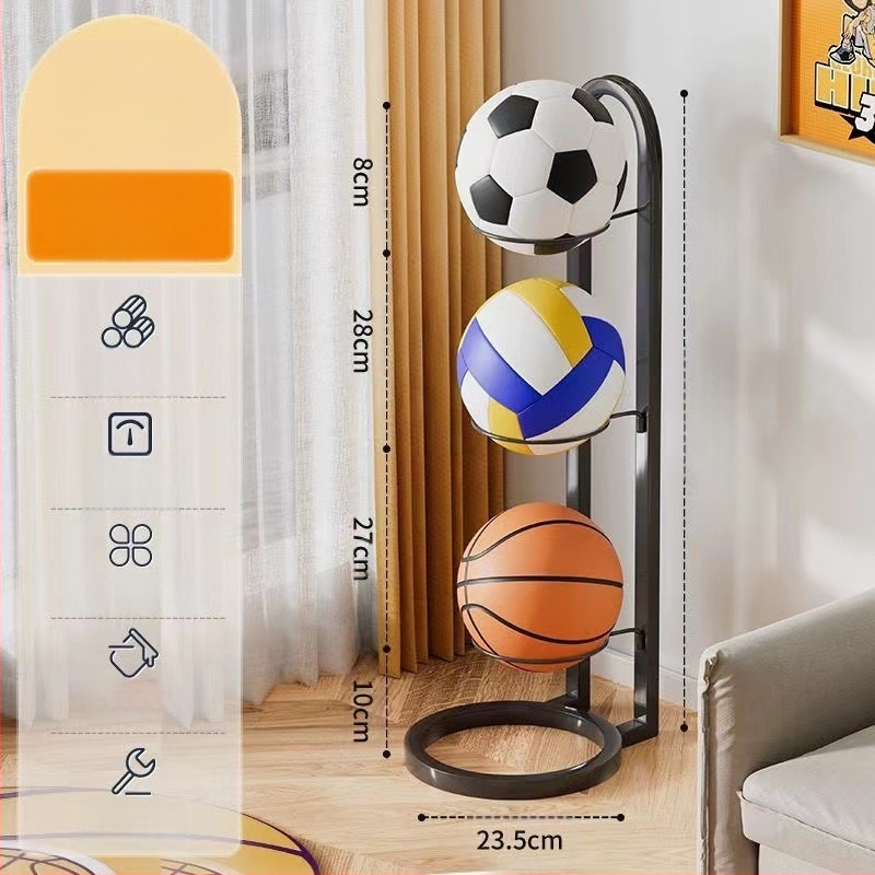 Krepšinio stovas, paprastas vidaus futbolo, tinklinio, kamuolių padėjimo stovas, vaikų kamuolių stovas be smūgių