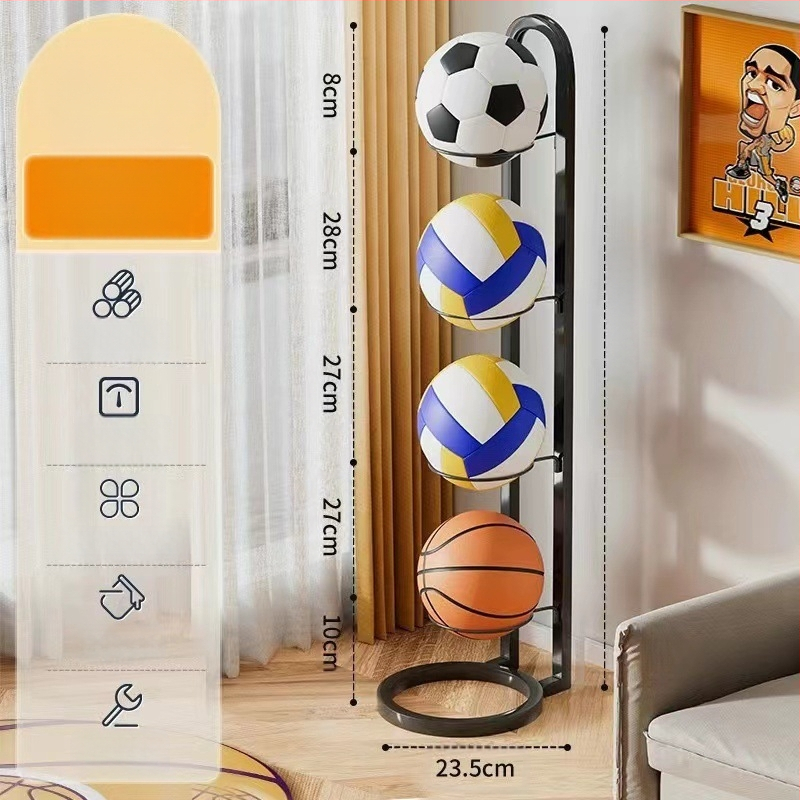 Krepšinio stovas, paprastas vidaus futbolo, tinklinio, kamuolių padėjimo stovas, vaikų kamuolių stovas be smūgių