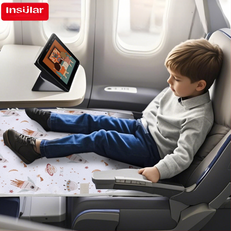 Ūdensizturīgs bērnu lidmašīnas ceļojuma sēdekļa pagarinātājs, pagarinājuma paliktnis, multfilmas bērnu lidmašīnas ceļojuma šūpuļtīkls, ceļojumu gulta