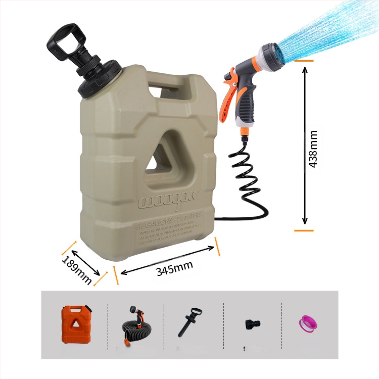 Õhupump 21-liitrine matkaämber mugav veepaak suure mahutavusega 5,5-gallonine ämber dušiga